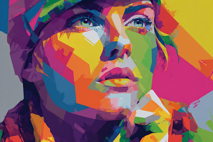 illustrate your picture into wpap pop art illustration