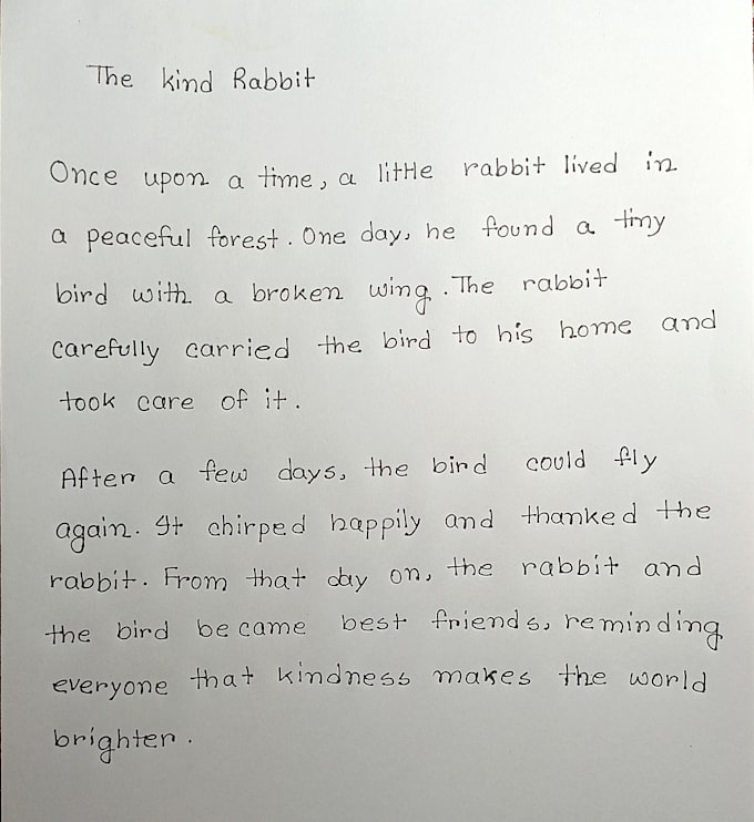 neatly handwrite assignments and notes in clear readable handwriting