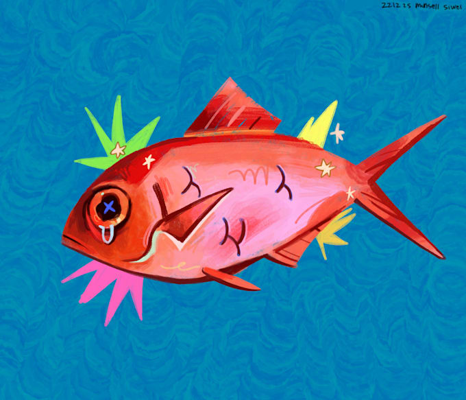 draw fish, animal, creature, pet of your liking