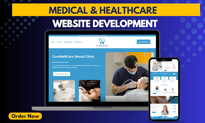 design medical, healthcare, spa, clinic, dental, hospital, home care websites