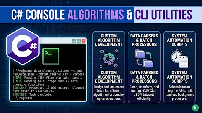 build automated command line tools for data processing and task automation