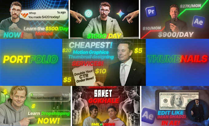design viral high CTR youtube thumbnails