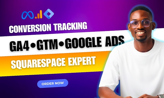 set up ga4 ecommerce and google ads conversion tracking via GTM for squarespace