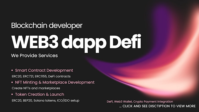 develop blockchain dapp with smart contracts and web3 integration