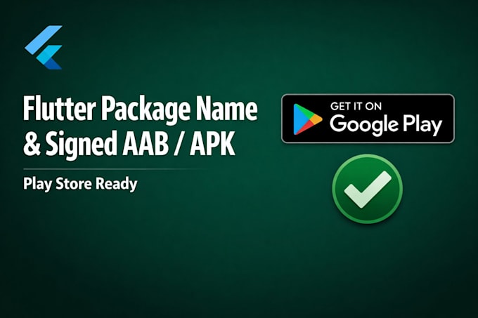 change flutter package name and build a signed aab for play store