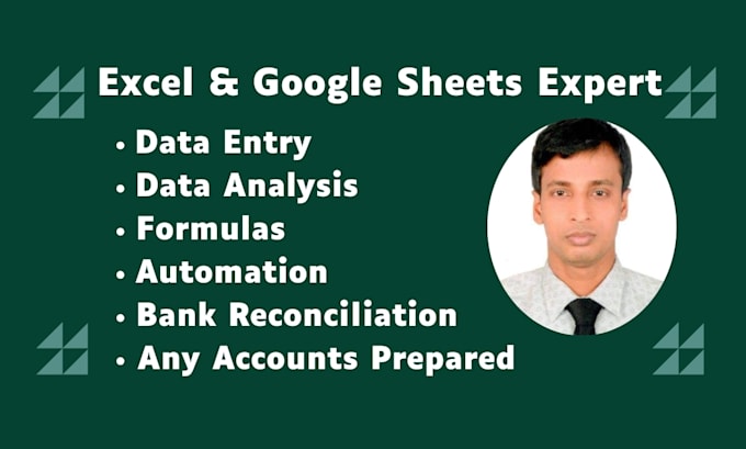 do any excel and google sheets job in low price
