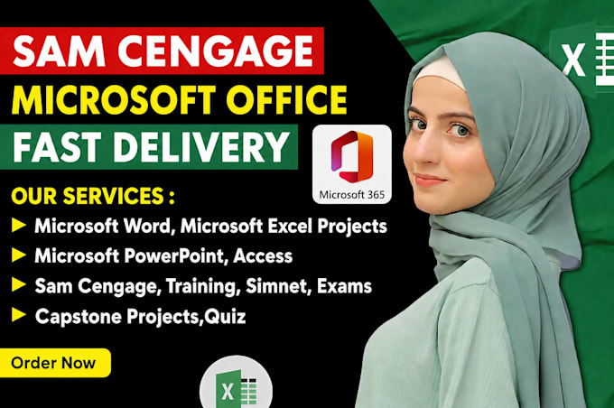do your sam cengage, capstone, simnet projects in excel, word, PPT, access