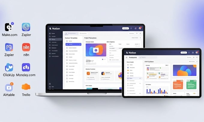 Build custom notion automation workflow dashboard notion workspace n8n ...