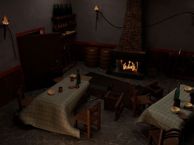 3d render view of enviroment