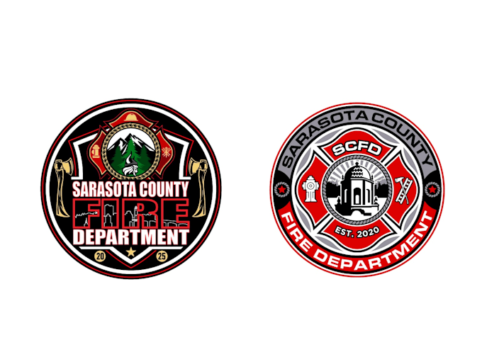design modern fire fighter logo