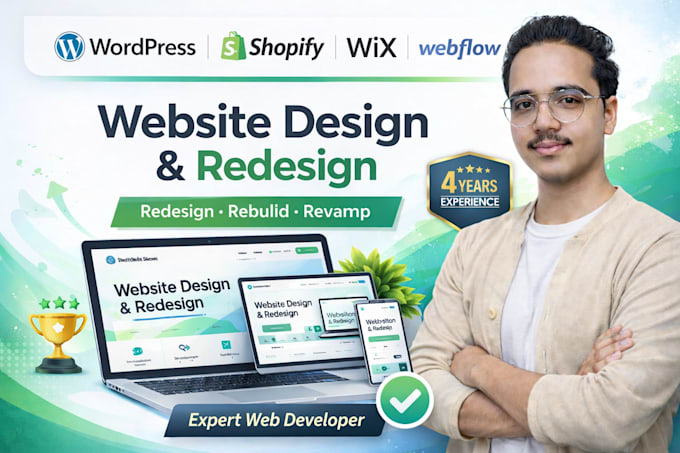 Redesign rebuild or revamp your wordpress website with modern design by ...