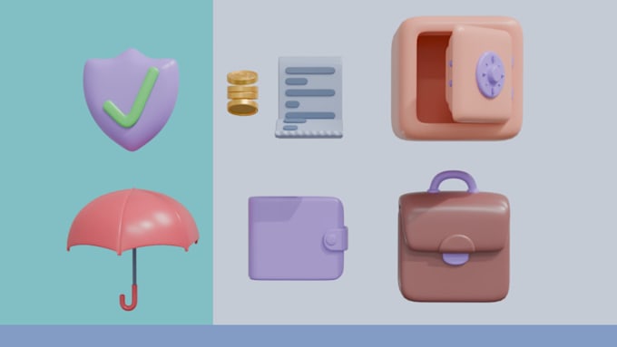 create modern 3d icons for apps, web and branding