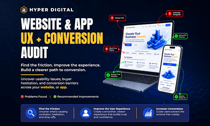 audit your website or app UX for usability and conversion issues