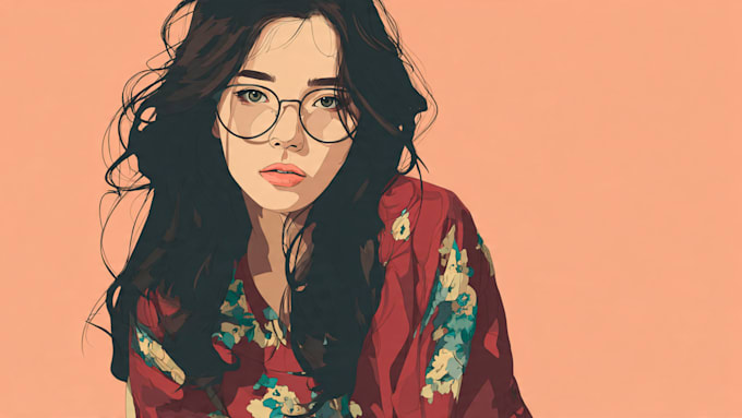 draw cartoon vector portrait with your face