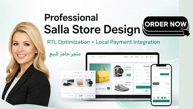 design your salla store with professional arabic rtl optimization, local payment