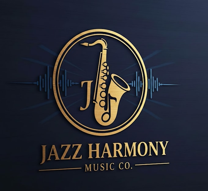 design a stylish and professional saxophone logo