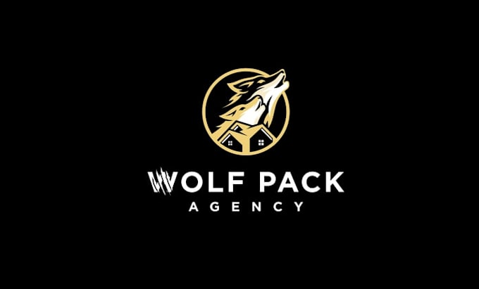 design amazing wolf pack agency logo