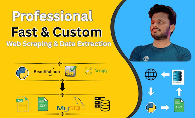 do professional web scraping and data extraction with python