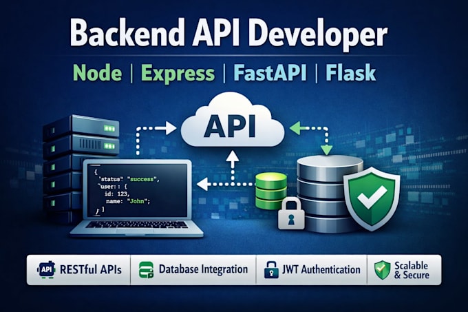 build scalable backend apis using node express flask fastapi