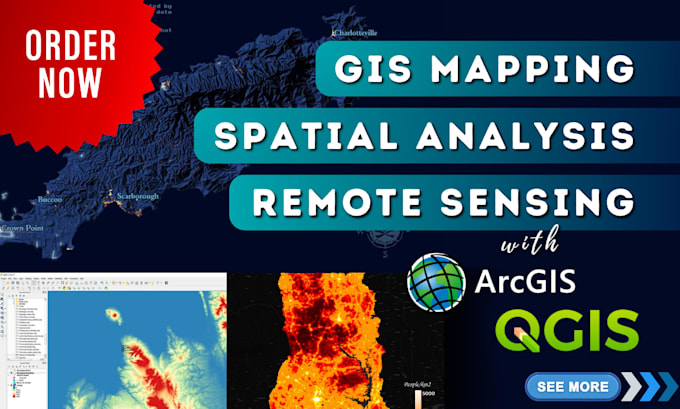 do gis mapping, spatial analysis, remote sensing in arcgis and qgis
