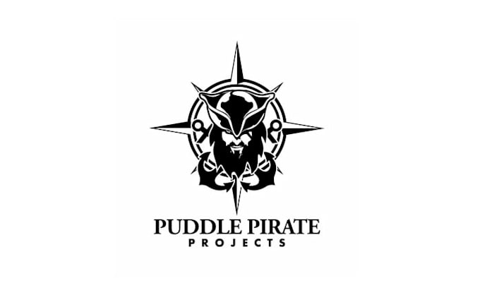 create a fun dynamic funky pirate logo for a woodworker