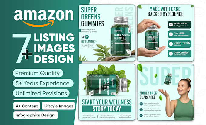 design amazon listing images, product infographics, image editing