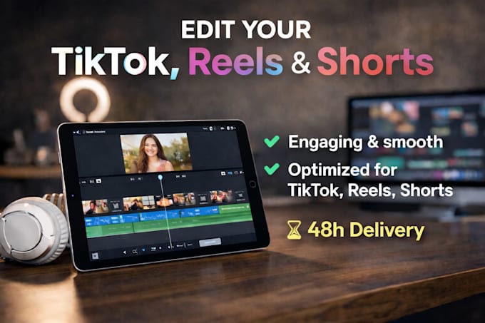 edit engaging tiktok, instagram reels and youtube shorts