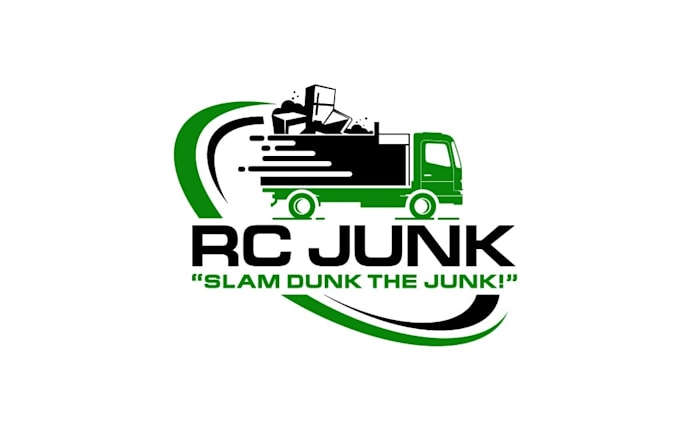 create junk removal, hauling and service logo design