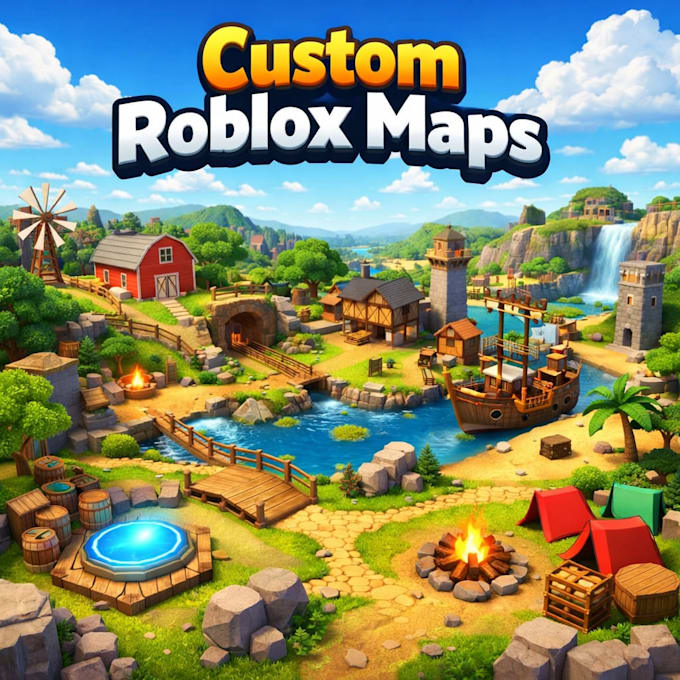 design custom roblox game map with immersive gameplay environment
