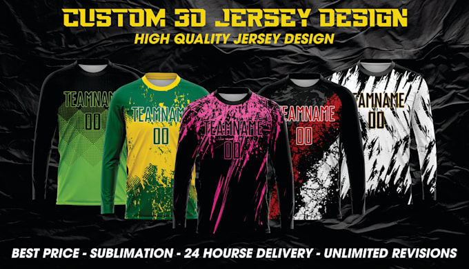 do custom sublimation design or jersey design