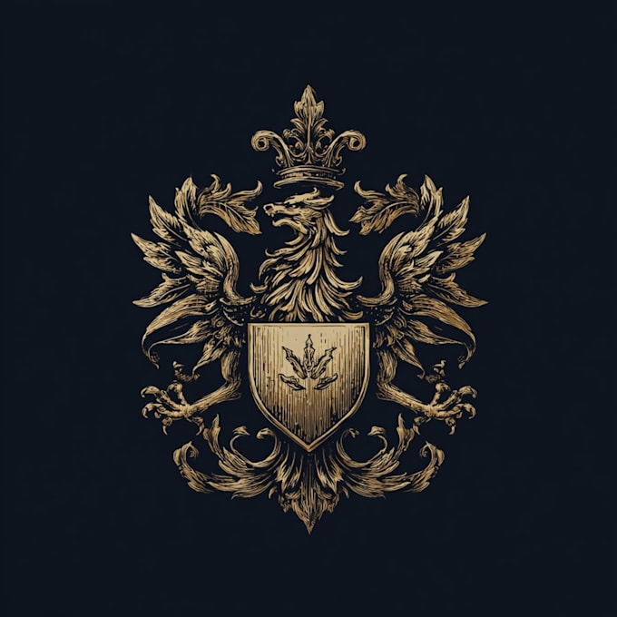 design luxury elegant modern heraldic crest logo