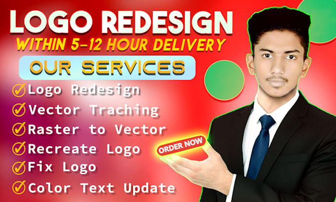 manually vectorize and redesign your logo