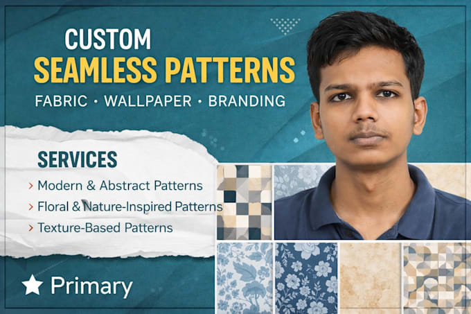 design seamless patterns for fabric, wallpaper and branding