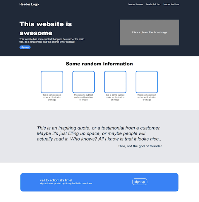 build a responsive landing page using HTML CSS and javascript
