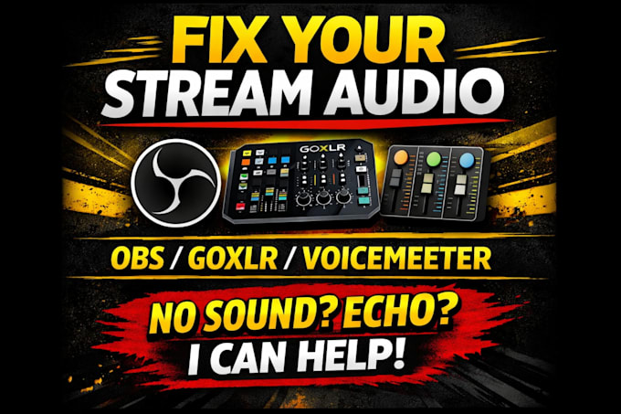 fix and setup goxlr, voicemeeter, obs audio routing for your stream