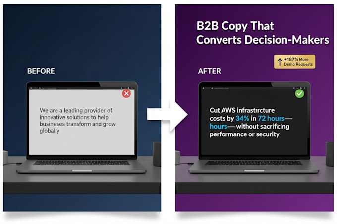 write high converting b2b website copy