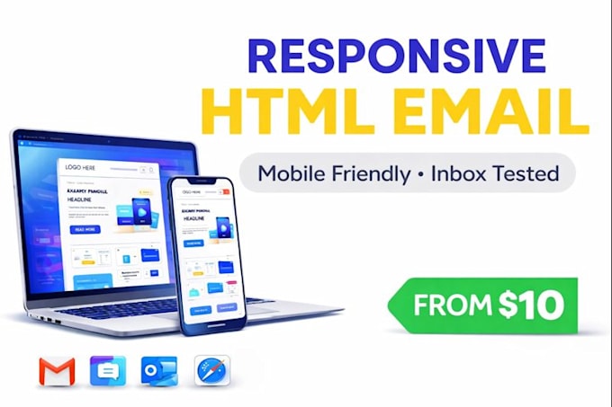 design a responsive HTML email newsletter