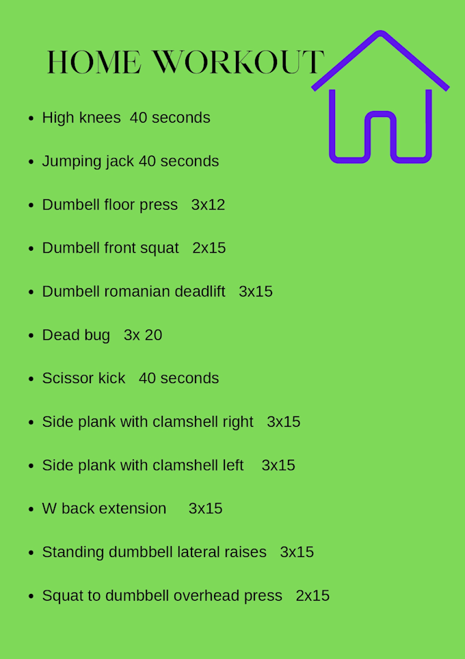 create personalized workout plan for gym or home training