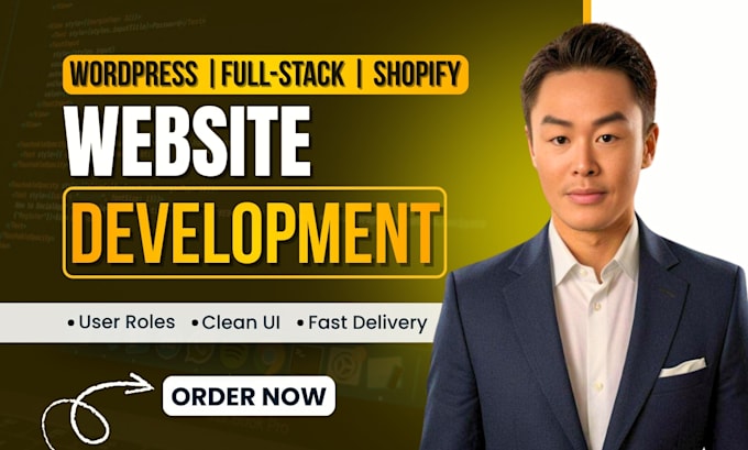 develop a professional wordpress, shopify, or full stack website