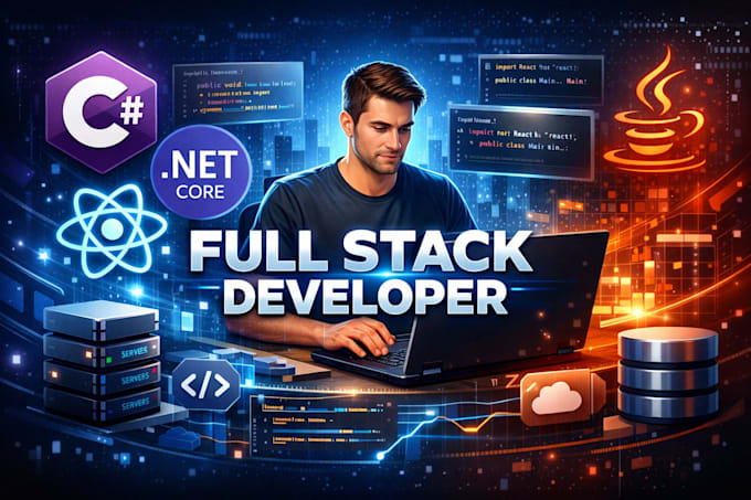 build full stack applications with dot net, java and react