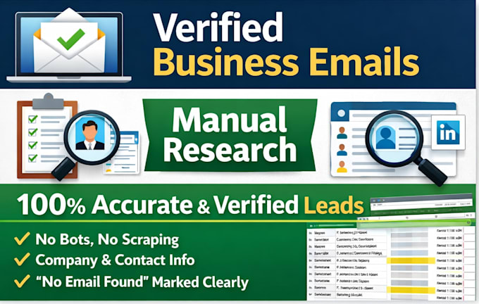 find verified business email addresses manually