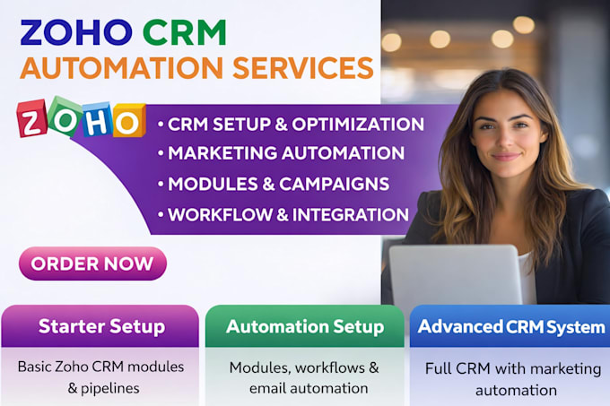 be your zoho CRM automation expert for modules setup marketing workflows