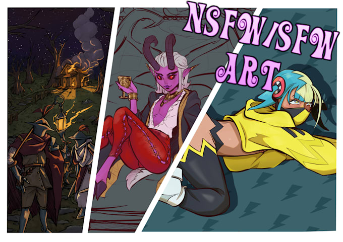 draw sfw and nsfw art for you