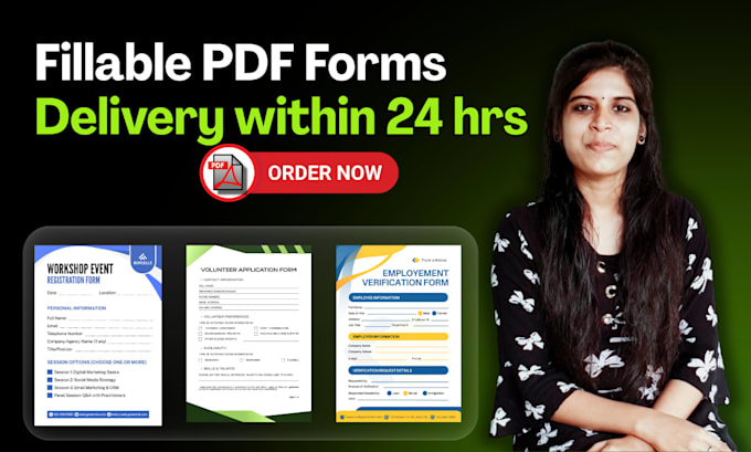 create a professional fillable PDF form in 24 hours
