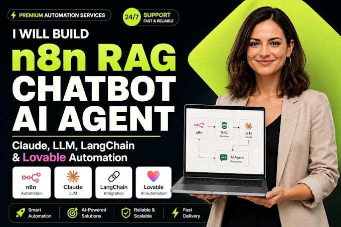 Build n8n rag chatbot ai agent, claude, llm, langchain and lovable ...