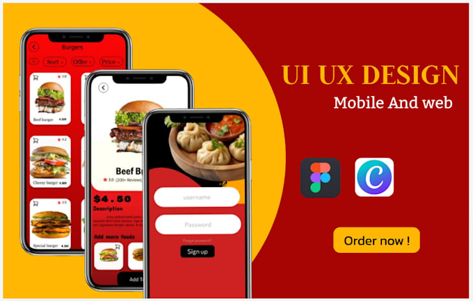 design user friendly UI UX app and web design