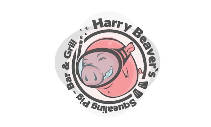 design premium logo for harry beaver and his squealing pig