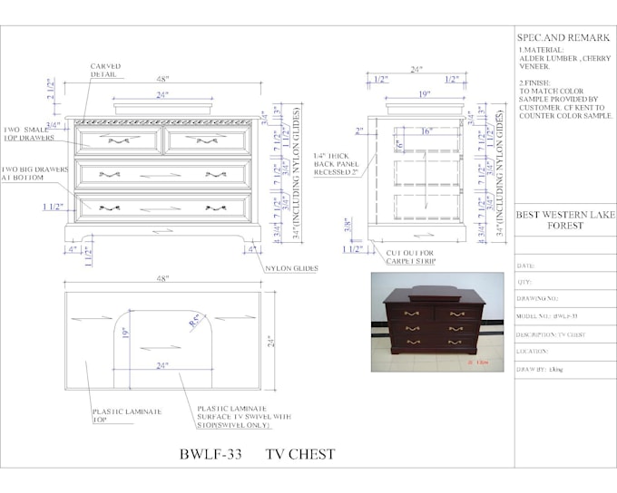 design and draw american style furniture and hotel furniture