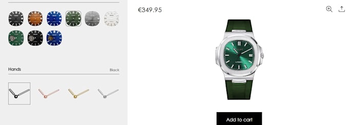customization product for watch, glove, baseball on zakeke kickflip in shopify