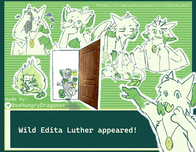 draw a stickerpack with your oc for telegram, discord or etc